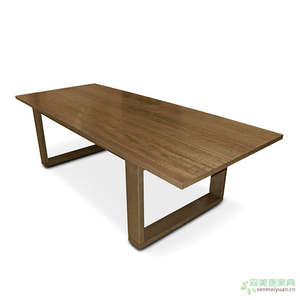 咖啡厅实木板大长桌